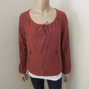 NEW Lucky Brand Henna Linen Jacket Size Small
